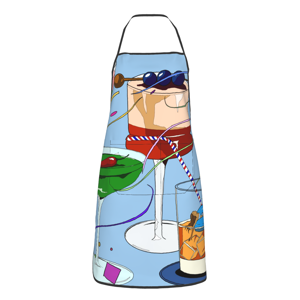 Anti-stain apron with pockets and overlock aprons for women - PixArt Home